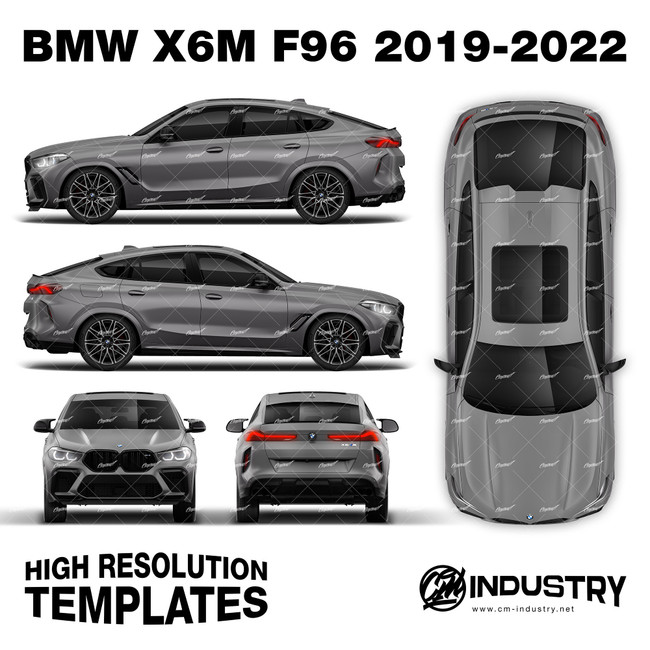 BMW X6 F96 2019-2022 - Full Car template | Matt