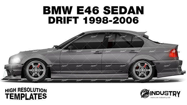 BMW E46 Sedan Drift - Side Car template | Matt