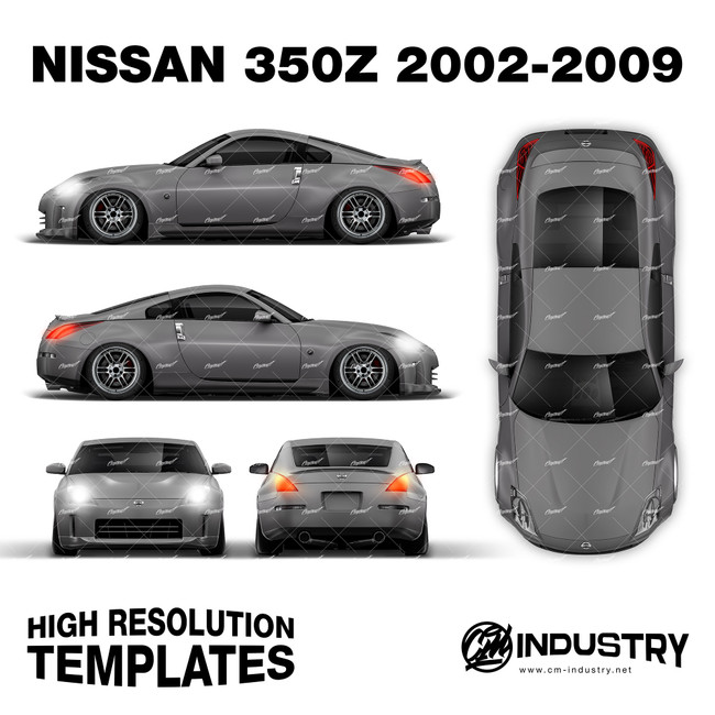 Nissan 350z (no spoiler) 2002-2009 - Full Car template | Matt