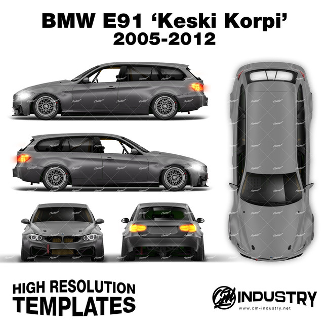 BMW E91 'Keski Korpi' Drift Spec 2005-2012 - Full Car template | Matt