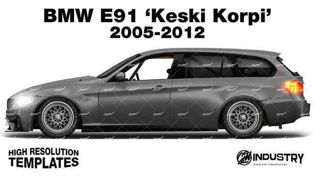 BMW E91 'Keski Korpi' Drift Spec 2005-2012 - Side Car template | Matt