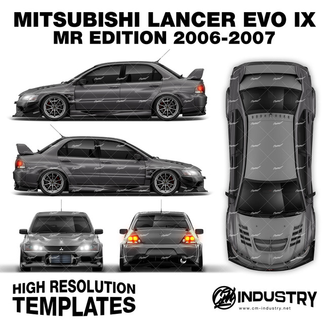 Mitsubishi Lancer Evo IX MR Edition 2006-2007 - Full Car template