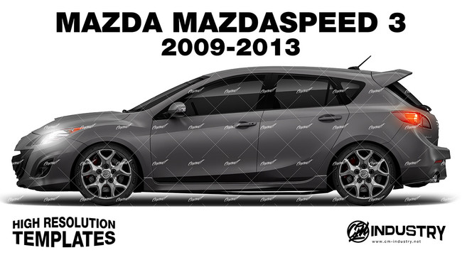 Mazda Mazdaspeed 3 2009-2013 - Side Car template | Matt