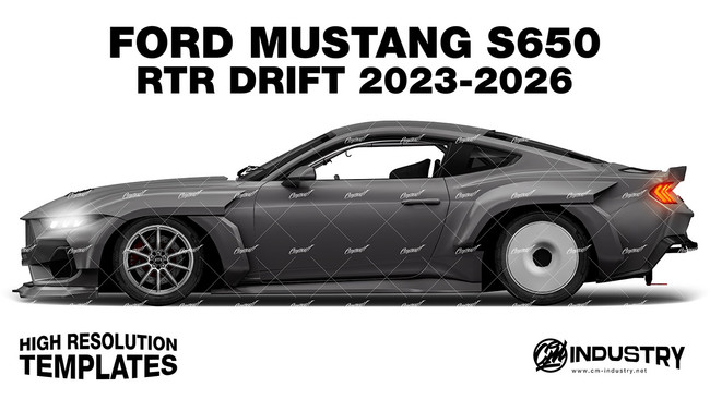 Ford Mustang S650 RTR Drift 2023-2026 - Side Car template | Matt