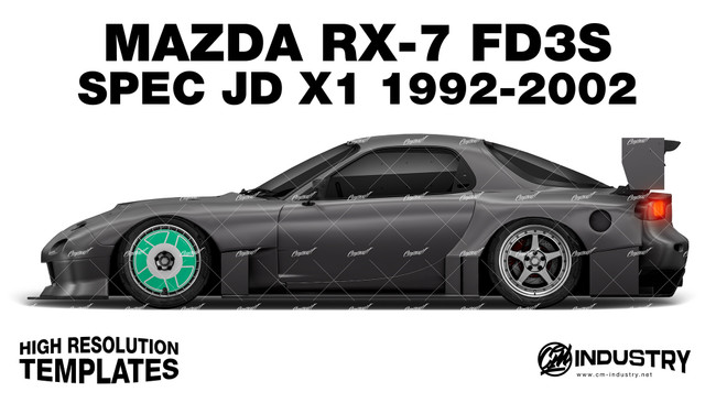 Mazda RX-7 FD3S Spec JD X1 'James Deane' 1992-2002 - Side Car template | Matt