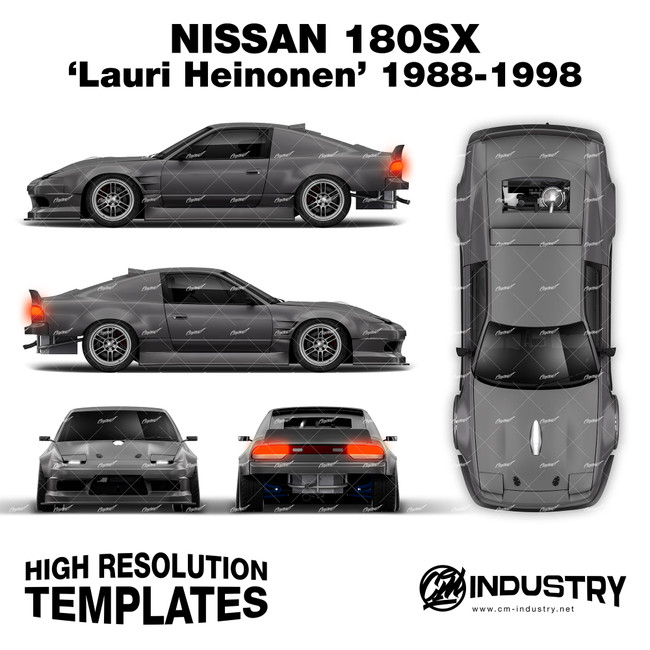 Nissan 180sx 'Lauri Heinonen' 1988-1998 - Full Car template | Matt