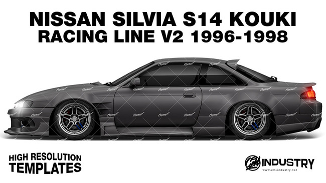 Nissan Silvia S14 Kouki Origin Labo Racing Line V2 1996-1998 - Side Car template