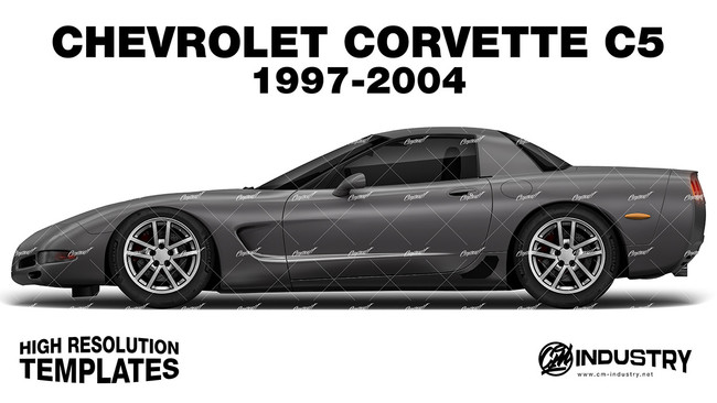 Chevrolet Corvette C5 1997-2004 - Side Car template