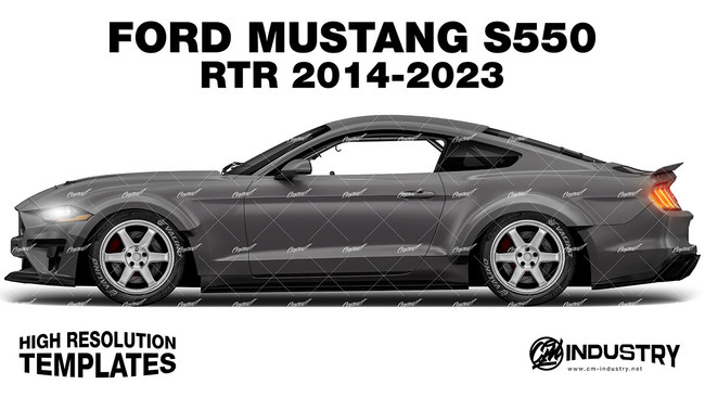 Ford Mustang S550 RTR Drift 2014-2023 - Side Car template | Matt