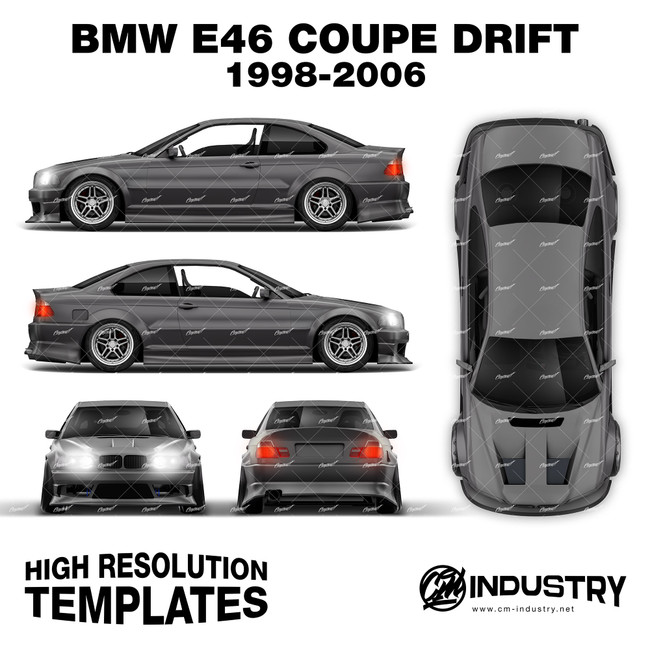 BMW E46 Coupe Drift 1998-2006 - Full Car template