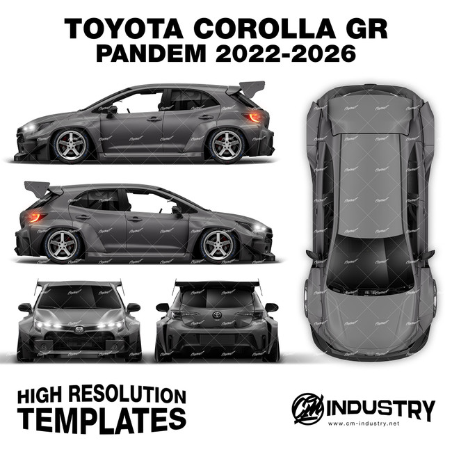 Toyota Corolla GR Pandem 2022-2026 - Full Car template | Matt