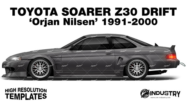 Toyota Soarer Z30 Drift 'Orjan Nilsen' 1991-2000 - Side Car template | Matt