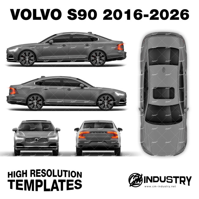 Volvo S90 2016-2026 - Full Car template | Matt