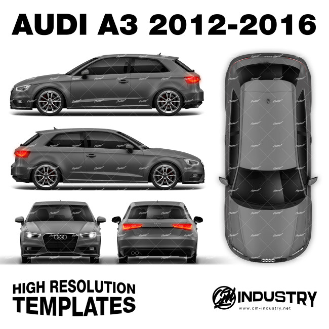 Audi A3 2012-2016 - Full Car template | Matt