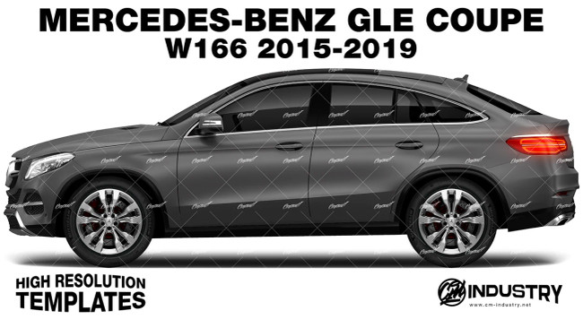 Mercedes-Benz GLE Coupe (W166) - Side Car template | Matt