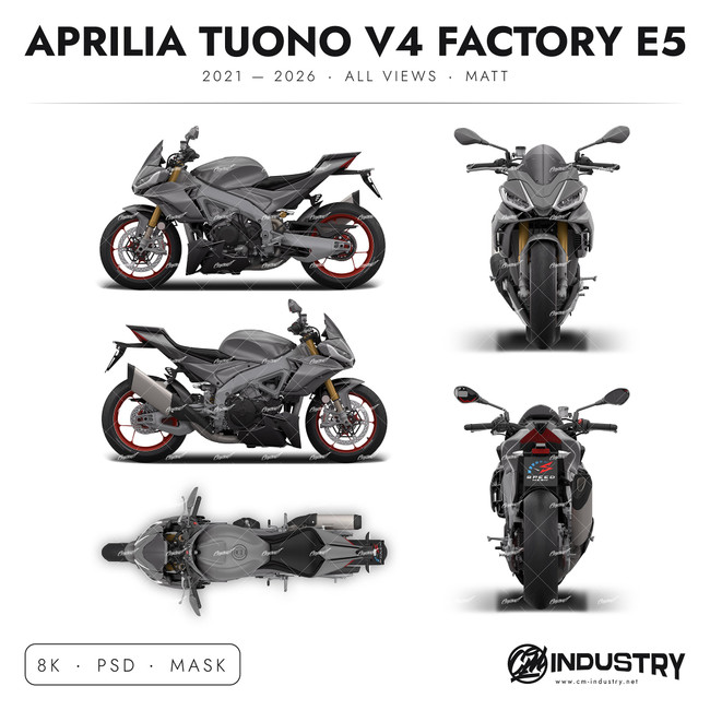 Aprilia Tuono V4 Factory E5 2021-2026 - Full Moto template | Matt
