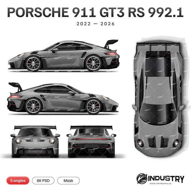 Porsche 911 GT3 RS 992.1 2022-2026 - Full Car template | Matt