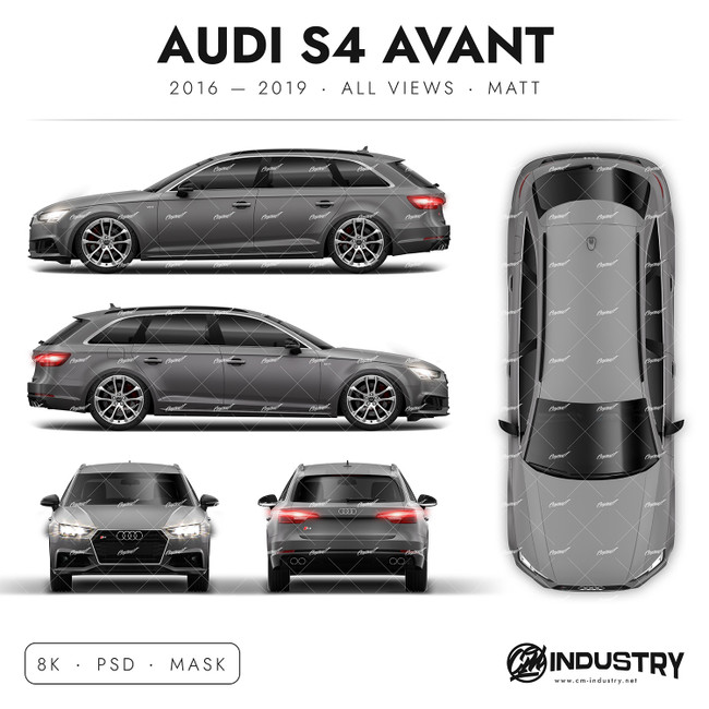 Audi S4 Avant 2016-2019 - Full Car template | Matt