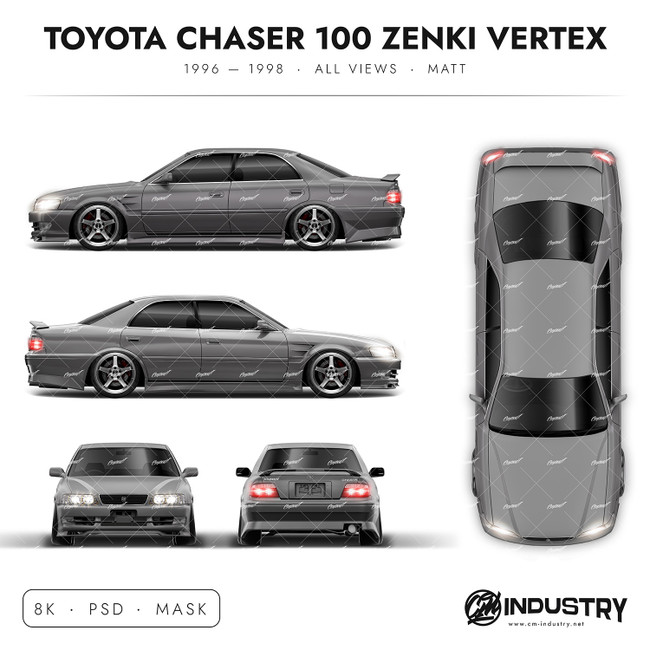Toyota Chaser 100 Zenki Vertex 1996-1998 - Full Car template | Matt