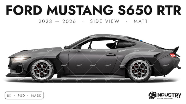Ford Mustang S650 RTR 2023-2026 - Side Car template | Matt