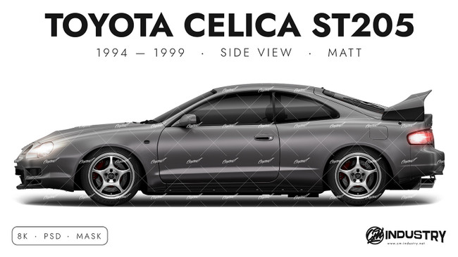 Toyota Celica ST205 1994-1999 - Side Car template | Matt
