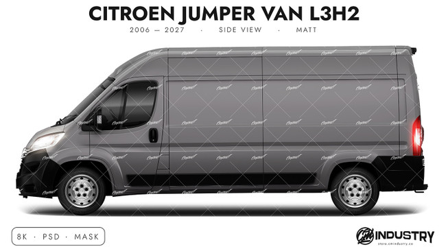 Citroen Jumper Van L3H2 2006-2027 - Side Car template | Matt