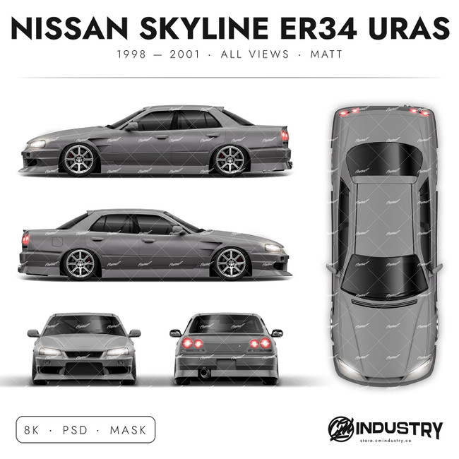 Nissan Skyline ER34 Uras 1998-2001 - Full Car template | Matt