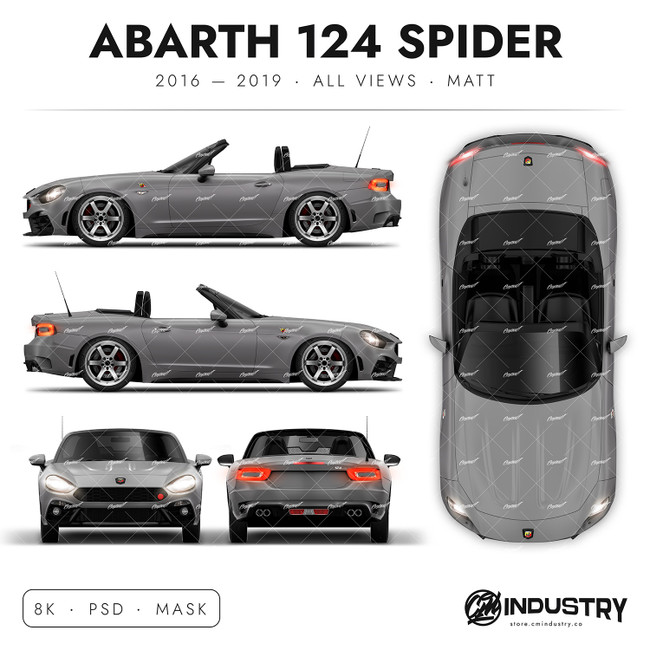 Abarth 124 Spider 2016-2019 - Full Car template | Matt