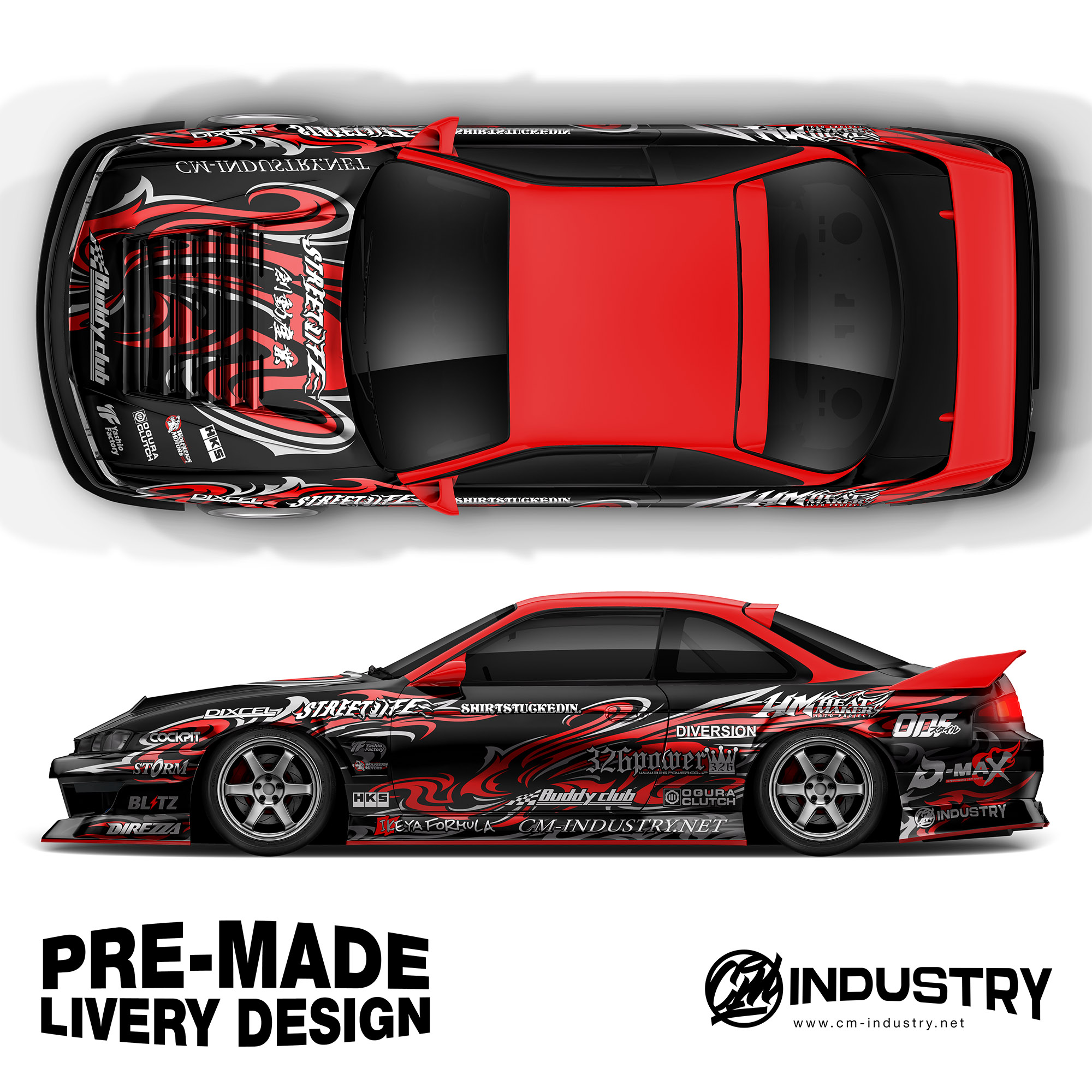 Inferno Ink Car Livery Design – Ready-Made Vector Design | CM Industry