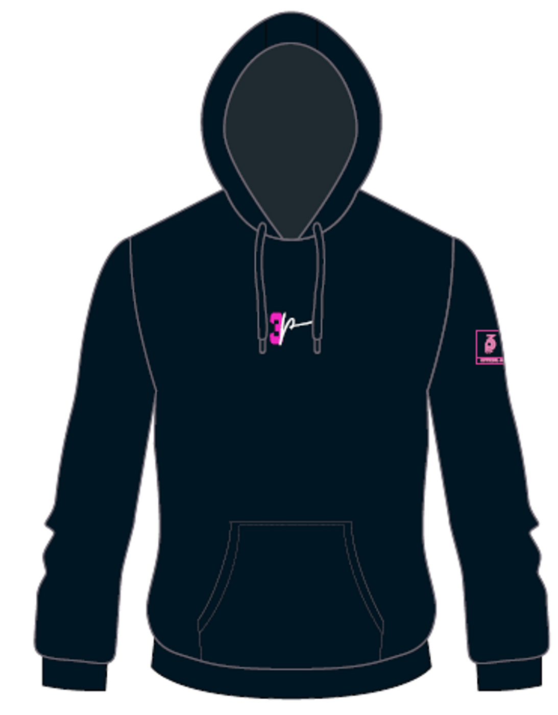 3PT - Oversized Black Hoodie