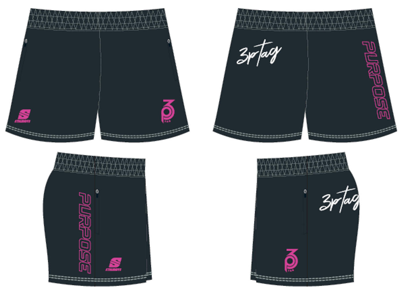 3PT - Black Apex Shorts