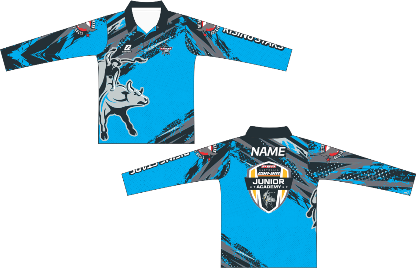 PBR - Blue Long Sleeve Polo - Rising Star (OS32617B)