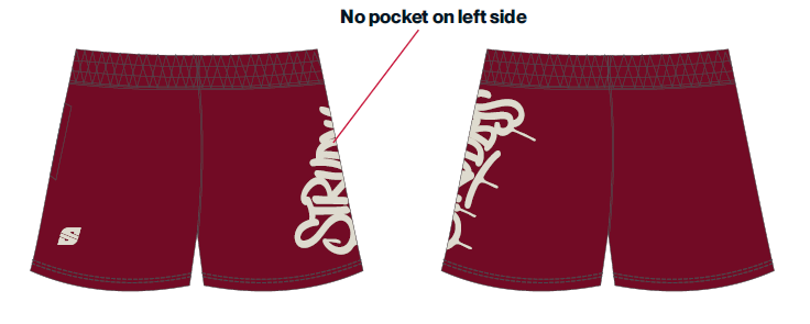 SM - Casual Shorts Red/Maroon