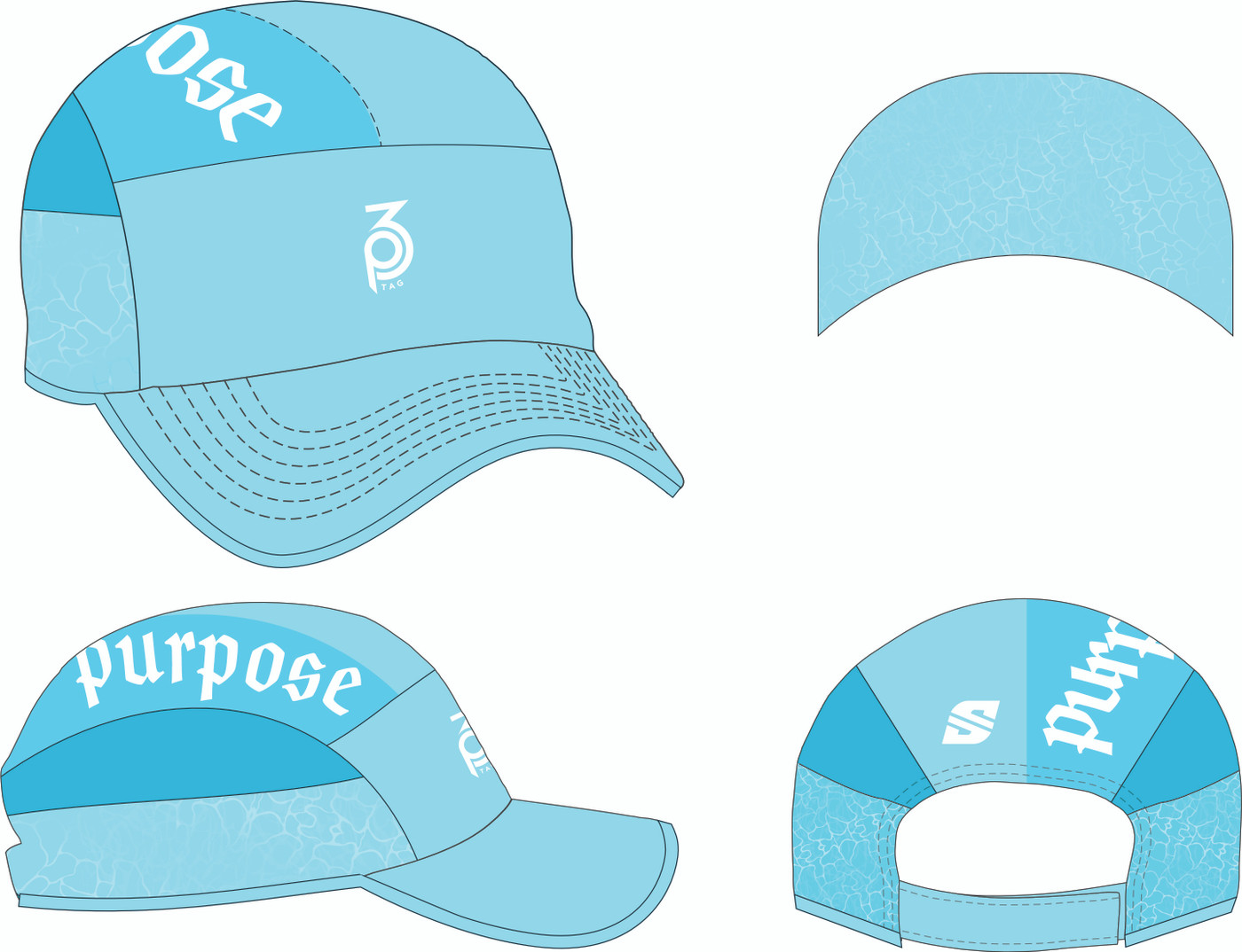 3PT - Cyan Endurance Cap