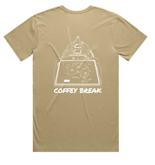 CB - Staple Tee Khaki - White Print