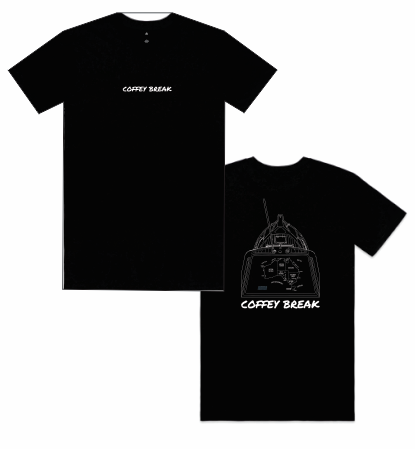 CB - Staple Tee Black - White Print