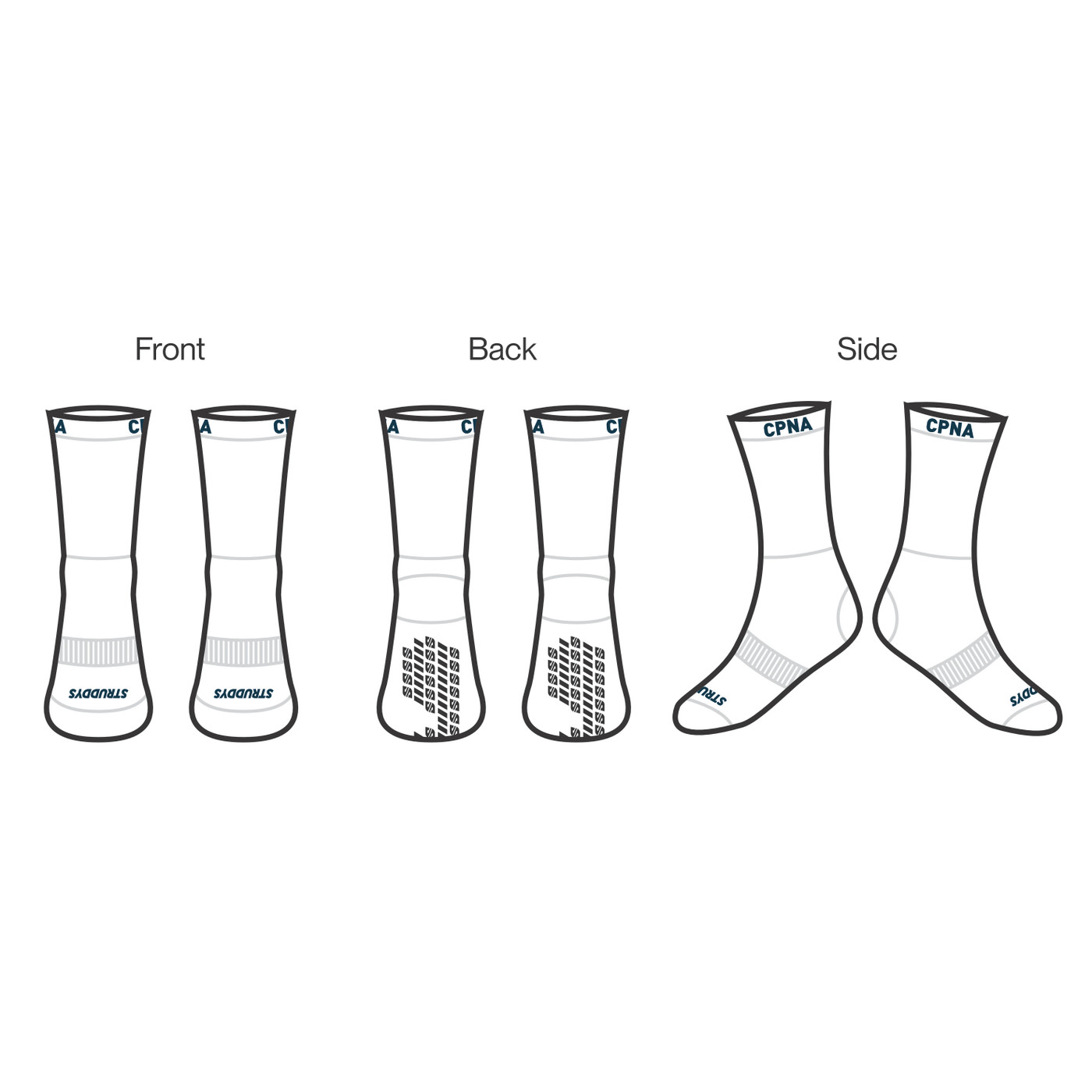 CPNA - SMU Crew Grip Socks (OS88759M)
