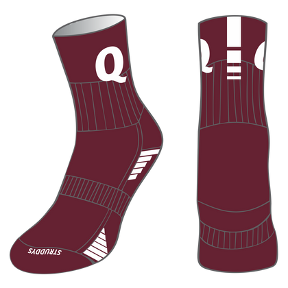 QRSS - Crew Socks Maroon - Q