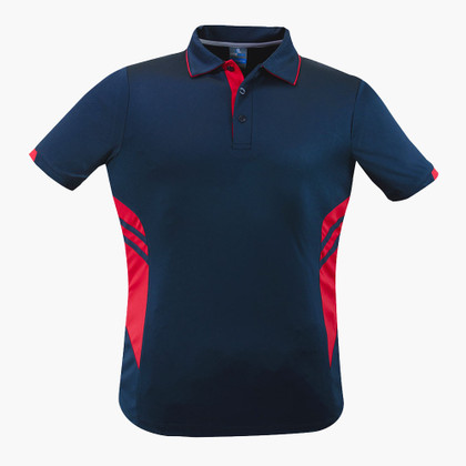 navy red tasman polo