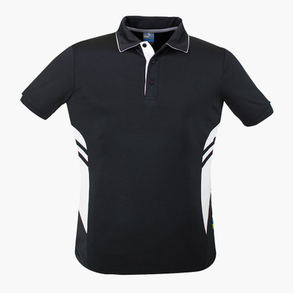 black white tasman polo