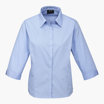 light blue Womens Base 3 quarter Sleeve Shirt