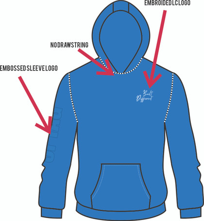 3PT - Oversized Blue Hoodie