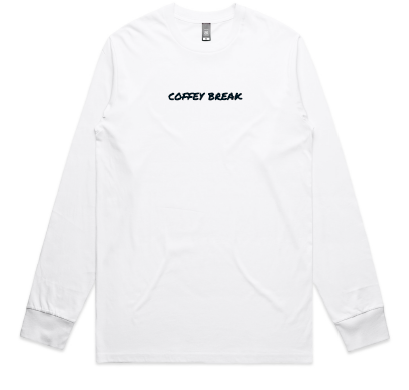 CB - Long Sleeve Tee White - Black Print