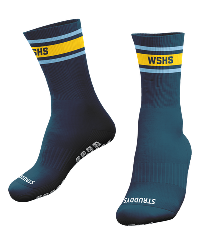 WFSHS - Navy Crew Grip Socks