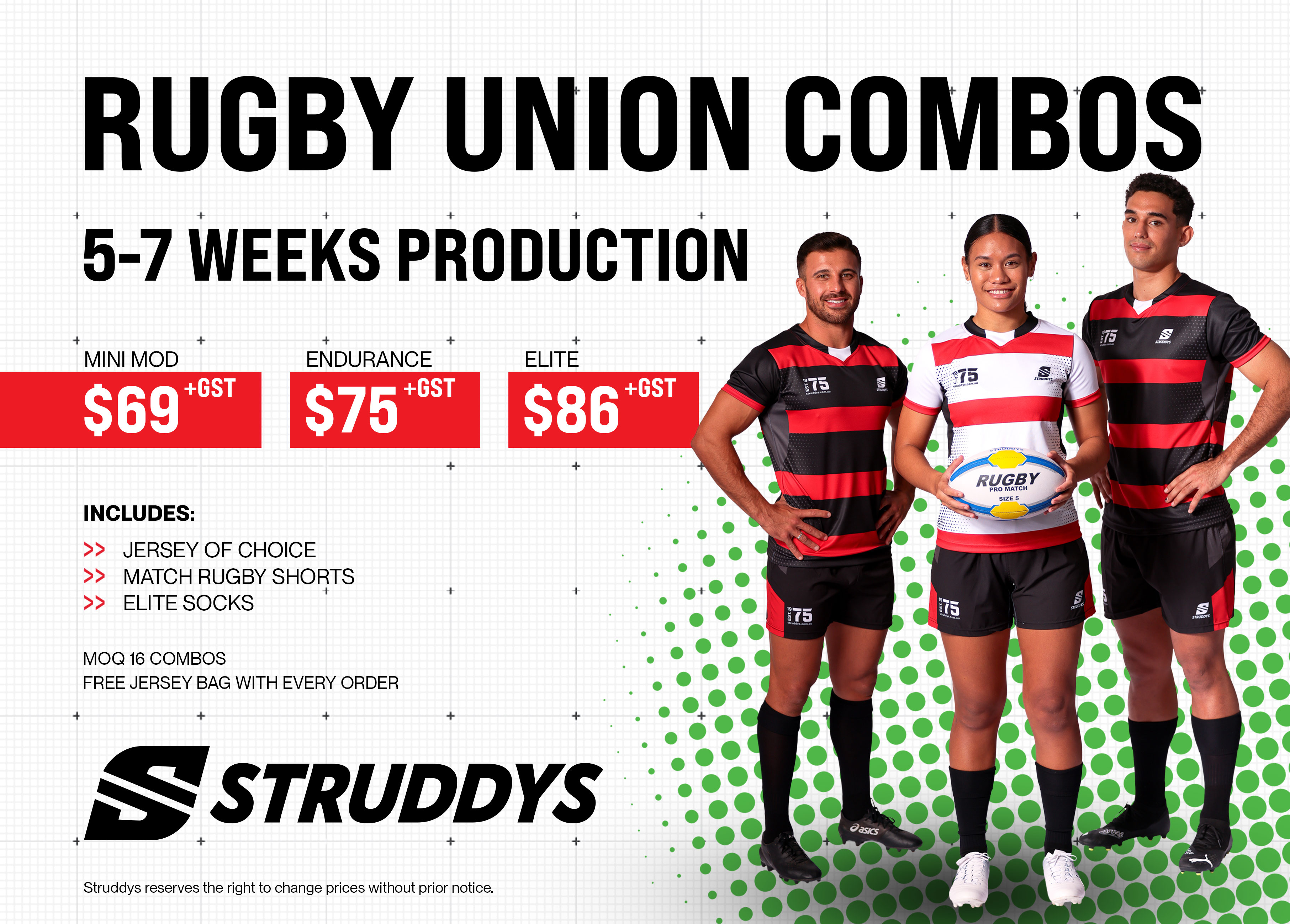 Custom Rugby Jersey & Custom Rugby Uniforms - 2-3 Week Turnaround
