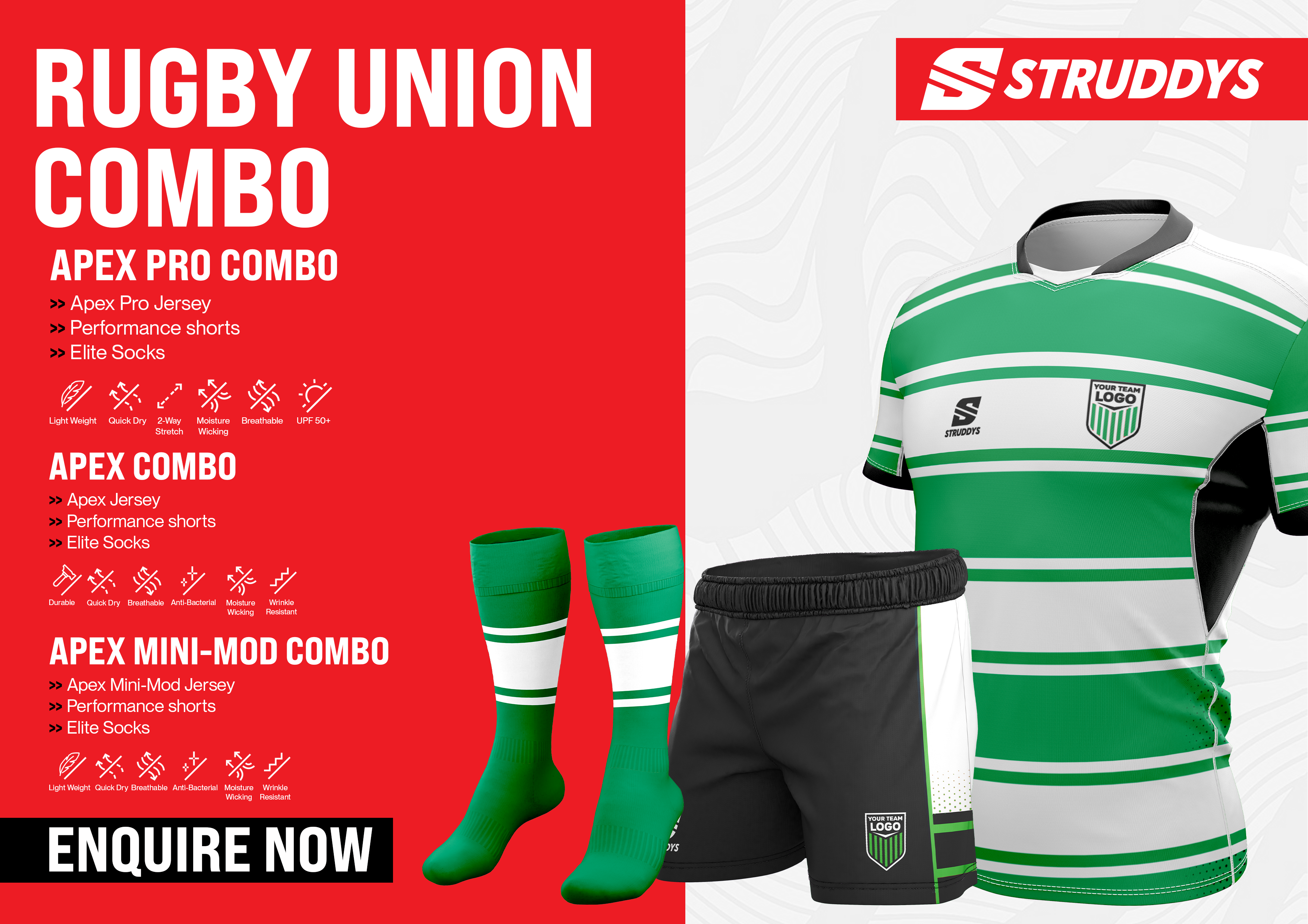 2024 Struddys Rugby Union specials with pricing