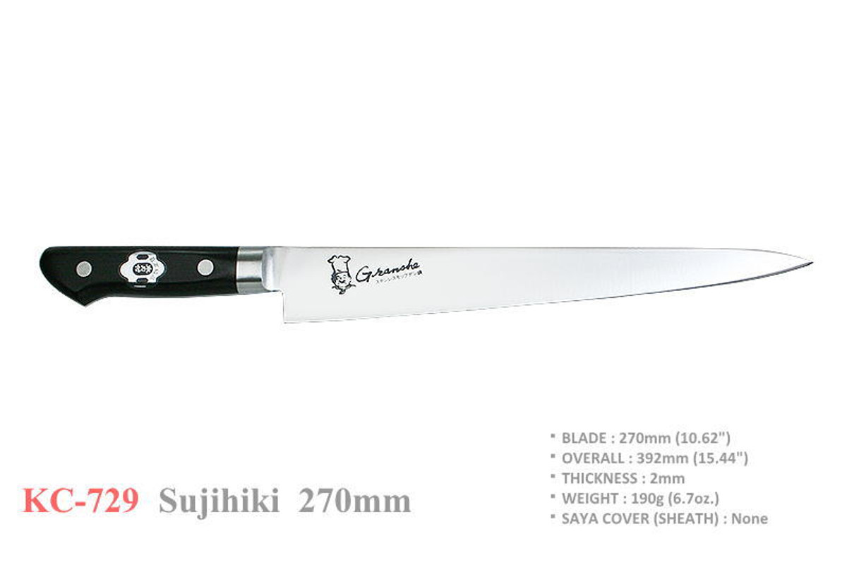 KC-729 Sujihiki AUS-8 Stainless Steel 270mm Kitchen Knife KC-729 Sujihiki AUS-8 Stainless Steel 270mm Kitchen Knife