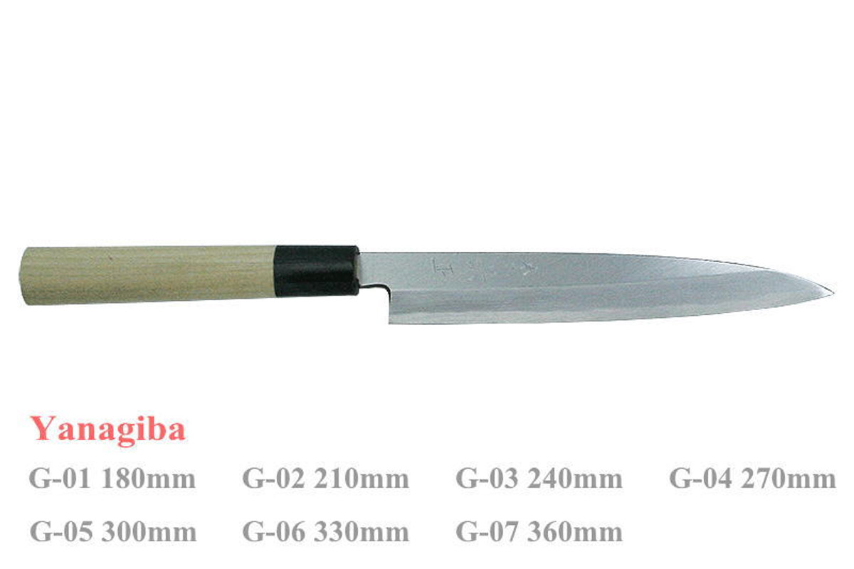G-02 Yanagiba White Steel 210mm Kitchen Cutlery Chef Knife G-02 Yanagiba White Steel 210mm Kitchen Cutlery Chef Knife