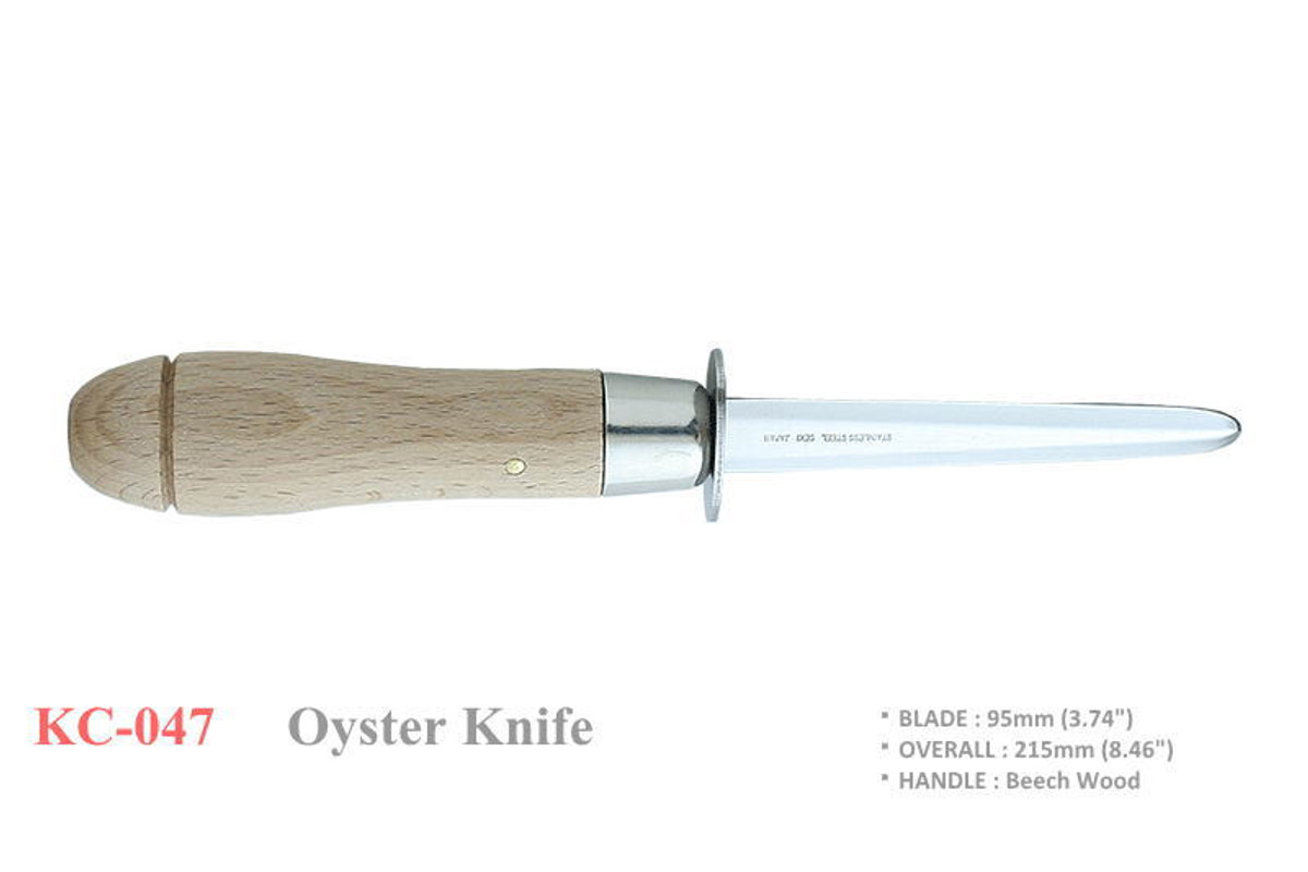 KC-047 420J2 Beech Wood Stainless Steel 95mm Oyster Knife KC-047 420J2 Beech Wood Stainless Steel 95mm Oyster Knife