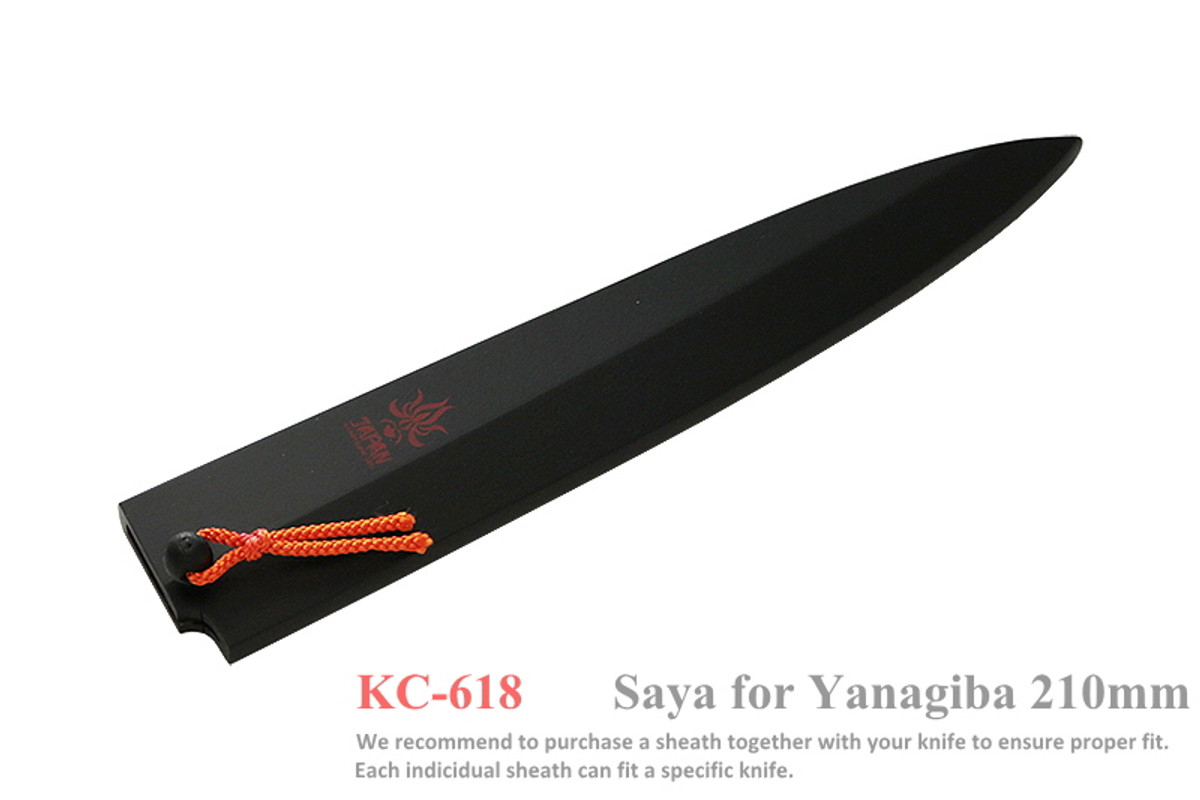 KC-618 210mm Wood Fixed Blade Yanagiba Kitchen Knife Sheath KC-618 210mm Wood Fixed Blade Yanagiba Kitchen Knife Sheath